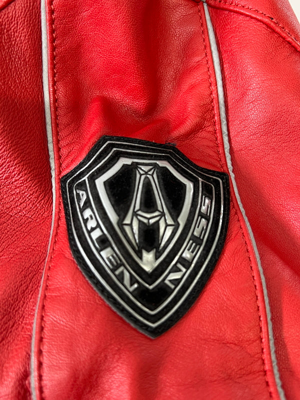【中古品】【メンズ】 ARLEN NESS アレンネス LEATHER RIDING JACKET レザーライディングジャケット アウター 178-260917-YS-01-hon サイズ： M カラー：レッド 万代Net店