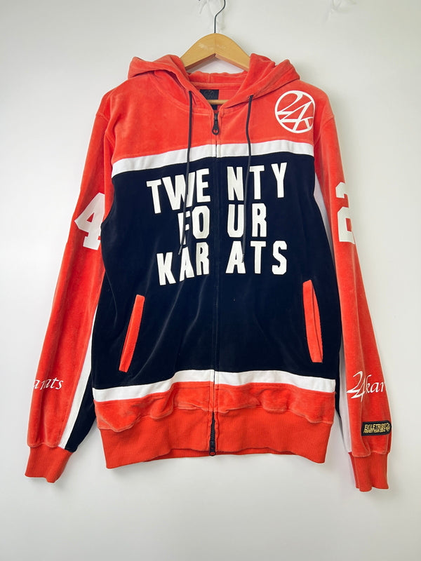 【中古品】【メンズ】 24KARATS トゥエンティフォーカラッツ EXILE TRIBE2014 VELOUR SETUP エグザイルトライブ2014 ベロアセットアップ トップス パンツ 178-260917-YS-02-hon サイズ：L カラー：オレンジ/ブラック 万代Net店