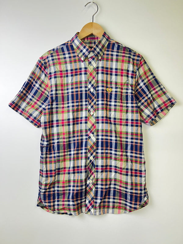 【中古品】【メンズ】 FRED PERRY フレッドペリー M9363 641 00715 276 SS CHECK B.D SHIRT チェックシャツ 半袖 ショートスリーブ 141-261003-AS-21-hon サイズ：S カラー：マルチカラー 万代Net店