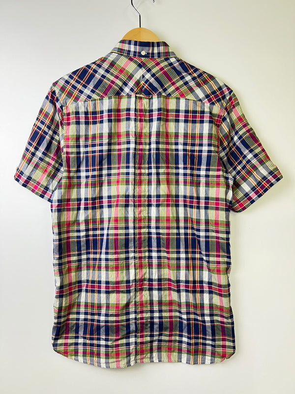 【中古品】【メンズ】 FRED PERRY フレッドペリー M9363 641 00715 276 SS CHECK B.D SHIRT チェックシャツ 半袖 ショートスリーブ 141-261003-AS-21-hon サイズ：S カラー：マルチカラー 万代Net店