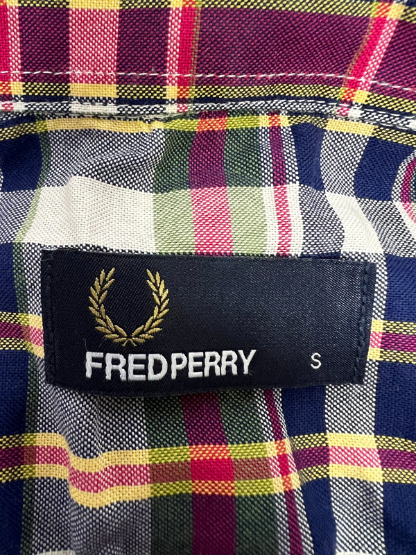 【中古品】【メンズ】 FRED PERRY フレッドペリー M9363 641 00715 276 SS CHECK B.D SHIRT チェックシャツ 半袖 ショートスリーブ 141-261003-AS-21-hon サイズ：S カラー：マルチカラー 万代Net店