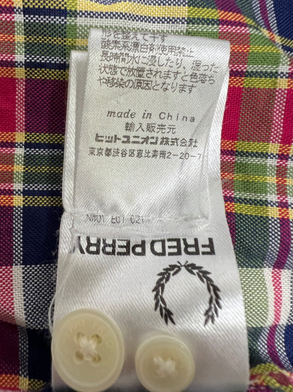 【中古品】【メンズ】 FRED PERRY フレッドペリー M9363 641 00715 276 SS CHECK B.D SHIRT チェックシャツ 半袖 ショートスリーブ 141-261003-AS-21-hon サイズ：S カラー：マルチカラー 万代Net店