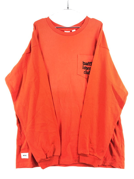 【中古美品】【メンズ】 WTAPS ダブルタップス × VANS VAULT ヴァンズ ヴォルト LONG SLEEVE TEE VN0A4TRCZXT1 ロングスリーブ Tシャツ 長袖 トップス 142-260226-SY-02-iwa サイズ：L カラー：MANDARIN RED 万代Net店
