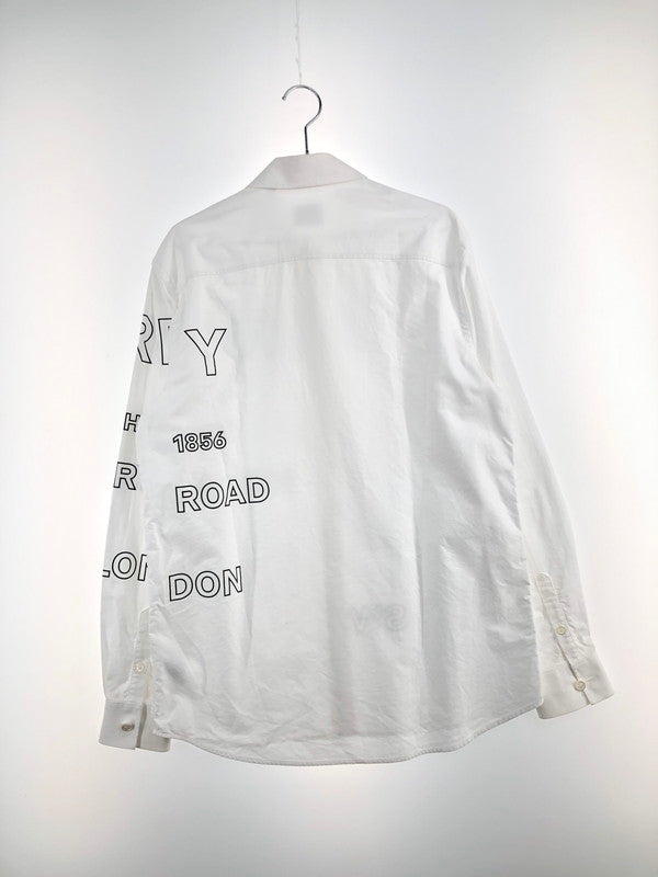 【中古品】【メンズ】 BURBERRY バーバリー 21SS ホースフェリー L/S プリントシャツ 8036768 ロングスリーブ 長袖 トップス 141-250228-OR-03-iwa サイズ：XS カラー：ホワイト系 万代Net店