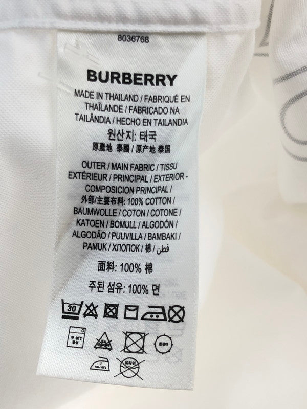 【中古品】【メンズ】 BURBERRY バーバリー 21SS ホースフェリー L/S プリントシャツ 8036768 ロングスリーブ 長袖 トップス 141-250228-OR-03-iwa サイズ：XS カラー：ホワイト系 万代Net店