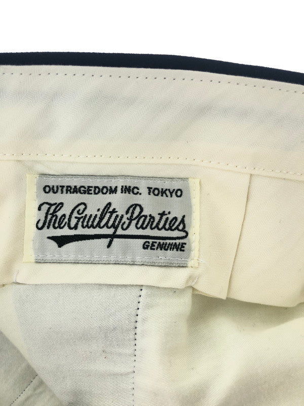 【中古品】WACKO MARIA ワコマリア TIGHT FIT WOOL TROUSERS GP-101-BLANKLINE RIVER GUILTY PARTIES タイトフィット ウールトラウザーズ ボトムス スラックス パンツ 153-251222-SY-05-iwa サイズ：XL カラー：ネイビー 万代Net店