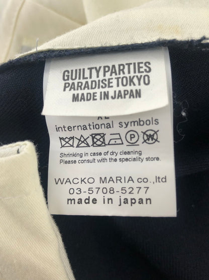 【中古品】WACKO MARIA ワコマリア TIGHT FIT WOOL TROUSERS GP-101-BLANKLINE RIVER GUILTY PARTIES タイトフィット ウールトラウザーズ ボトムス スラックス パンツ 153-251222-SY-05-iwa サイズ：XL カラー：ネイビー 万代Net店