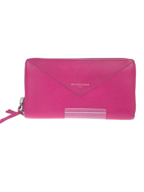 【中古品】【レディース】 BALENCIAGA バレンシアガ ペーパーコンチネンタル ジップアラウンドウォレット 381226 長財布 ラウンドファスナー 181-251216-SY-08-iwa カラー：ピンク 万代Net店