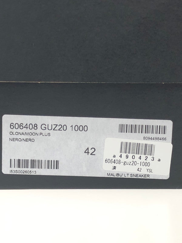 【中古品】【メンズ】 SAINT LAURENT サンローラン  MALIBU LT SNEAKER 606408-GUZ20 マリブ ローカット スニーカー 靴 183-241225-SY-11-iwa サイズ：42 カラー：ブラック 万代Net店