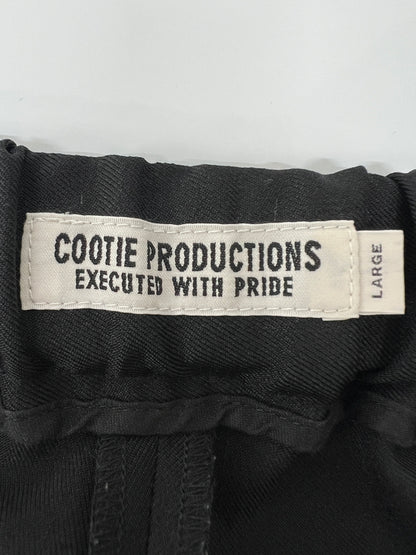 【中古品】【メンズ】 COOTIE クーティー 23SS POLYESTER TWILL PIN TUCK EASY PANTS CTE-23S117 ポリエステルツイル ピンタックイージーパンツ ボトムス 153-260628-kk-02-hon サイズ：L カラー：ブラック 万代Net店