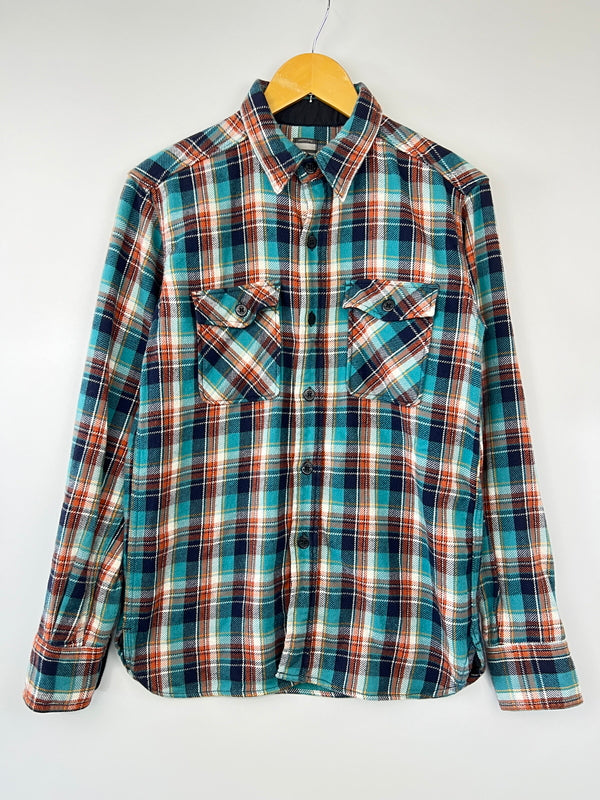 【中古品】【メンズ】 MOMOTARO JEANS 桃太郎ジーンズ L/S FLANNEL CHECK SHIRT ロングスリーブ フランネル チェックシャツ 長袖 トップス 145-260815-kk-03-hon サイズ：40 カラー：マルチカラー 万代Net店