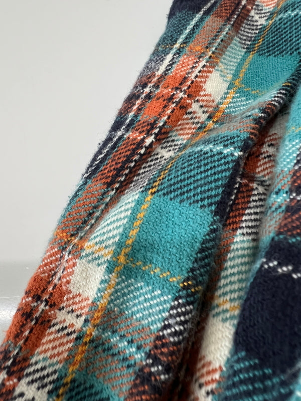 【中古品】【メンズ】 MOMOTARO JEANS 桃太郎ジーンズ L/S FLANNEL CHECK SHIRT ロングスリーブ フランネル チェックシャツ 長袖 トップス 145-260815-kk-03-hon サイズ：40 カラー：マルチカラー 万代Net店