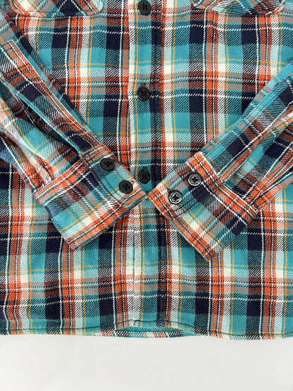 【中古品】【メンズ】 MOMOTARO JEANS 桃太郎ジーンズ L/S FLANNEL CHECK SHIRT ロングスリーブ フランネル チェックシャツ 長袖 トップス 145-260815-kk-03-hon サイズ：40 カラー：マルチカラー 万代Net店