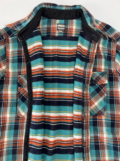 【中古品】【メンズ】 MOMOTARO JEANS 桃太郎ジーンズ L/S FLANNEL CHECK SHIRT ロングスリーブ フランネル チェックシャツ 長袖 トップス 145-260815-kk-03-hon サイズ：40 カラー：マルチカラー 万代Net店