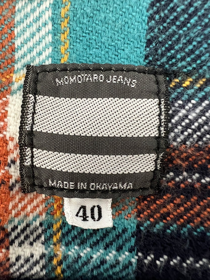 【中古品】【メンズ】 MOMOTARO JEANS 桃太郎ジーンズ L/S FLANNEL CHECK SHIRT ロングスリーブ フランネル チェックシャツ 長袖 トップス 145-260815-kk-03-hon サイズ：40 カラー：マルチカラー 万代Net店
