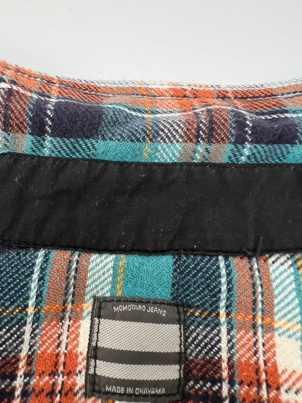 【中古品】【メンズ】 MOMOTARO JEANS 桃太郎ジーンズ L/S FLANNEL CHECK SHIRT ロングスリーブ フランネル チェックシャツ 長袖 トップス 145-260815-kk-03-hon サイズ：40 カラー：マルチカラー 万代Net店