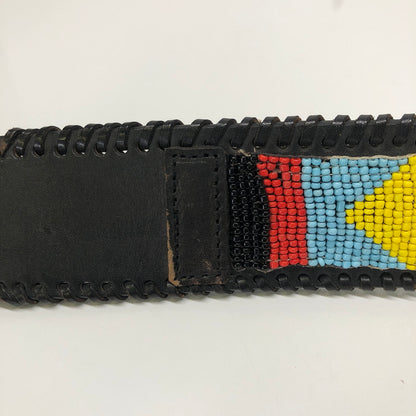 【現状渡し品】【メンズ】 LRG エルアールジー LEATHER BEADS BELT レザー ビーズベルト 服飾雑貨 アクセサリー 205-260807-kk-12-hon カラー：GOLD/BLACK/MULTI COLOR 万代Net店