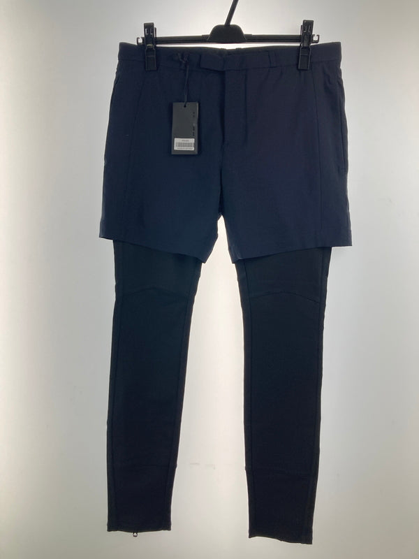 【中古品】【レディース】 DIESEL BLACK GOLD ディーゼルブラックゴールド PASSEGER PANTALONI LAYERED PANTS 00SUX9-BGNHD パッセジャーパンタローニレイヤードパンツ ボトムス 158-260917-YS-09-hon サイズ：44 カラー：ブラック 万代Net店