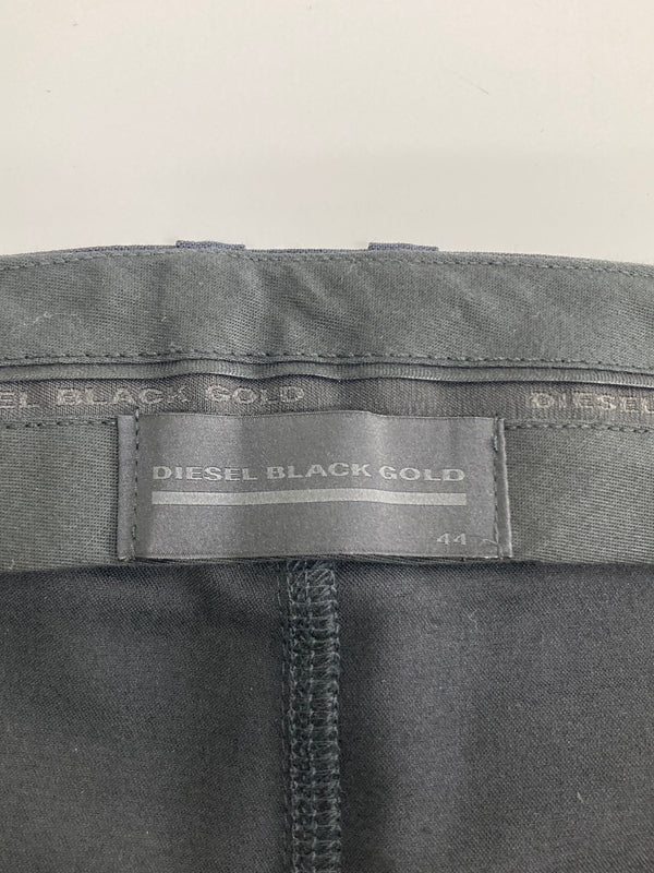 【中古品】【レディース】 DIESEL BLACK GOLD ディーゼルブラックゴールド PASSEGER PANTALONI LAYERED PANTS 00SUX9-BGNHD パッセジャーパンタローニレイヤードパンツ ボトムス 158-260917-YS-09-hon サイズ：44 カラー：ブラック 万代Net店