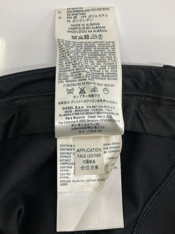 【中古品】【レディース】 DIESEL BLACK GOLD ディーゼルブラックゴールド PASSEGER PANTALONI LAYERED PANTS 00SUX9-BGNHD パッセジャーパンタローニレイヤードパンツ ボトムス 158-260917-YS-09-hon サイズ：44 カラー：ブラック 万代Net店