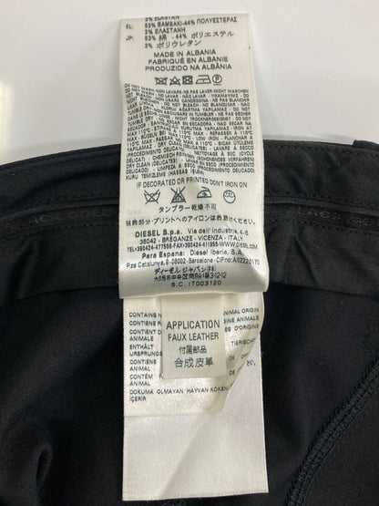 【中古品】【レディース】 DIESEL BLACK GOLD ディーゼルブラックゴールド PASSEGER PANTALONI LAYERED PANTS 00SUX9-BGNHD パッセジャーパンタローニレイヤードパンツ ボトムス 158-260917-YS-09-hon サイズ：44 カラー：ブラック 万代Net店