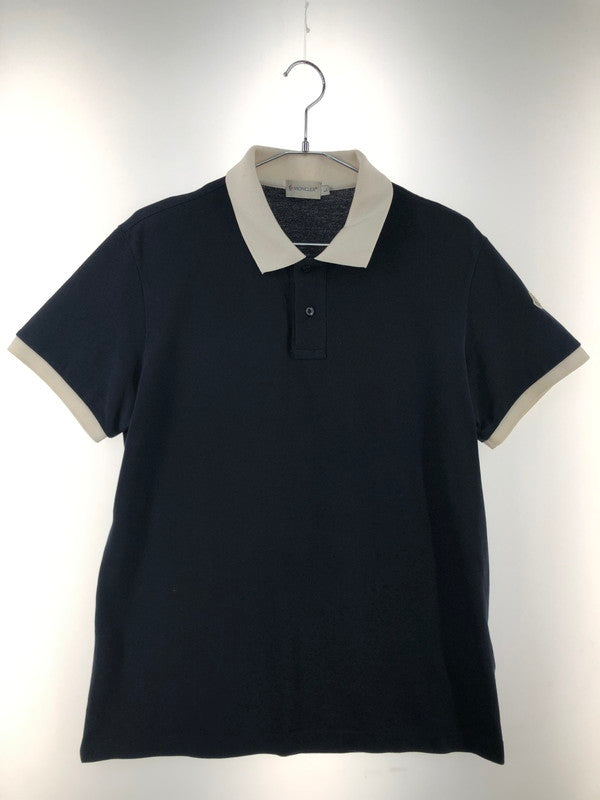 【中古品】【メンズ】 MONCLER モンクレール MAGLIA POLO MANICA CRTA 510918309850 84093 マグリア ポロシャツ 半袖 トップス 141-250218-OR-06-iwa サイズ：L カラー：ネイビー 万代Net店