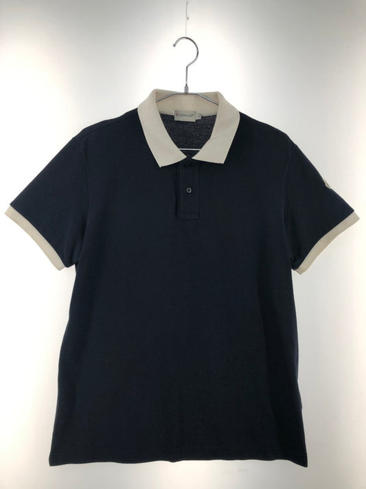 【中古品】【メンズ】 MONCLER モンクレール MAGLIA POLO MANICA CRTA 510918309850 84093 マグリア ポロシャツ 半袖 トップス 141-250218-OR-06-iwa サイズ：L カラー：ネイビー 万代Net店