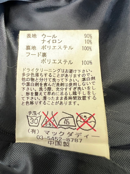 【中古品】【メンズ】 MACKDADDY マックダディー WOOL DUFFLE COAT MDJK-1298 ウールダッフルコート アウター 142-260918-YS-06-hon サイズ：M カラー：濃紺 万代Net店