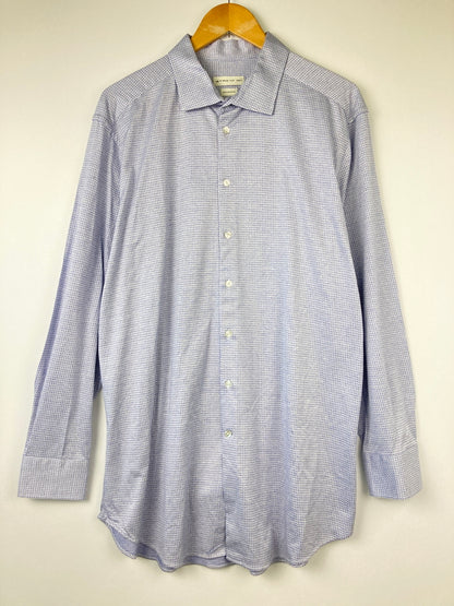 【中古品】【メンズ】 ETRO エトロ Geometric Print Long Sleeve Shirt 11451 3129 ジオメトリック プリント ロングスリーブ シャツ トップス 141-260807-SH-08-hon サイズ：イタリア47 カラー：ブルー/ホワイト系 万代Net店