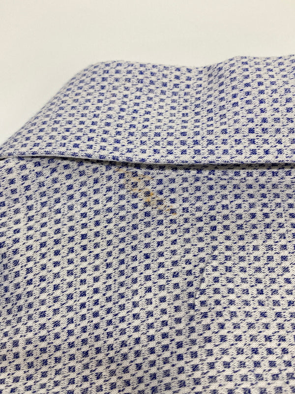 【中古品】【メンズ】 ETRO エトロ Geometric Print Long Sleeve Shirt 11451 3129 ジオメトリック プリント ロングスリーブ シャツ トップス 141-260807-SH-08-hon サイズ：イタリア47 カラー：ブルー/ホワイト系 万代Net店