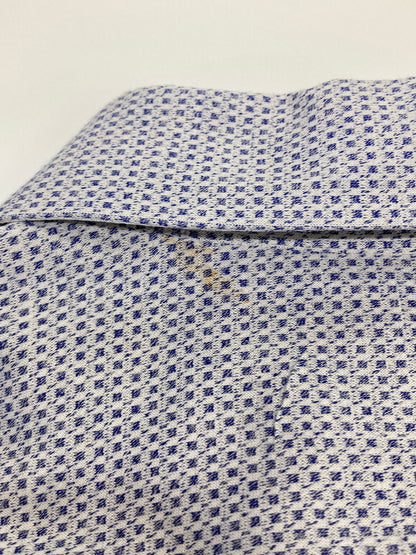 【中古品】【メンズ】 ETRO エトロ Geometric Print Long Sleeve Shirt 11451 3129 ジオメトリック プリント ロングスリーブ シャツ トップス 141-260807-SH-08-hon サイズ：イタリア47 カラー：ブルー/ホワイト系 万代Net店