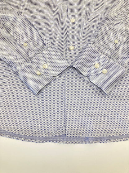 【中古品】【メンズ】 ETRO エトロ Geometric Print Long Sleeve Shirt 11451 3129 ジオメトリック プリント ロングスリーブ シャツ トップス 141-260807-SH-08-hon サイズ：イタリア47 カラー：ブルー/ホワイト系 万代Net店