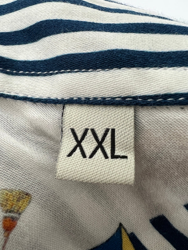 【中古品】【メンズ】 ETRO エトロ L/S STRIPE SHIRT 211-13190-4734 ロングスリーブ ストライプシャツ 長袖 トップス 141-260803-kk-07-hon サイズ：XXL カラー：NAVY/WHITE 万代Net店