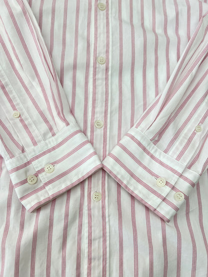 【中古品】【メンズ】 Acne Studios アクネストゥディオズ STRIPED FACE PATCH L/S SHIRT FA-UX-SHIR000035 ストライプ フェイスパッチ ロングスリーブシャツ 長袖 トップス 141-260705-kk-13-hon サイズ：XS カラー：ホワイト/ピンク 万代Net店