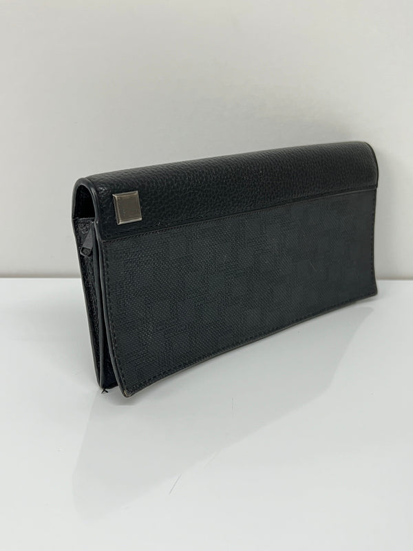 【中古品】【メンズ】 dunhill ダンヒル D-EIGHT L2LZ10Z 二つ折り長財布 服飾雑貨 ロングウォレット 201-260801-kk-34-hon カラー：BLACK 万代Net店