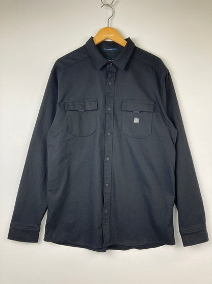 【中古品】【メンズ】 ROARK ロアーク DIABLO Long Sleeve Shirt RW452 ディアブロ ロングスリーブ シャツ トップス 142-260807-SH-09-hon サイズ：L カラー：ブラック 万代Net店
