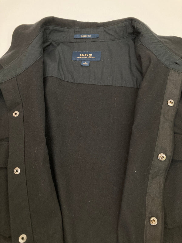【中古品】【メンズ】 ROARK ロアーク DIABLO Long Sleeve Shirt RW452 ディアブロ ロングスリーブ シャツ トップス 142-260807-SH-09-hon サイズ：L カラー：ブラック 万代Net店