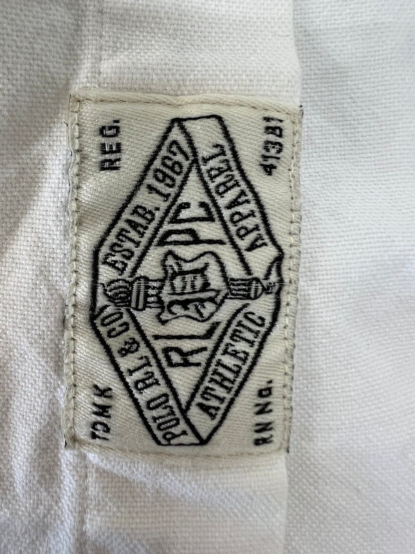 【中古品】【メンズ】 Polo Ralph Lauren ポロラルフローレン Stretch Oxford Shirt 710636139001 ストレッチオックスフォードシャツ トップス 147-260809-SH-02-hon サイズ：L カラー：ホワイト 万代Net店