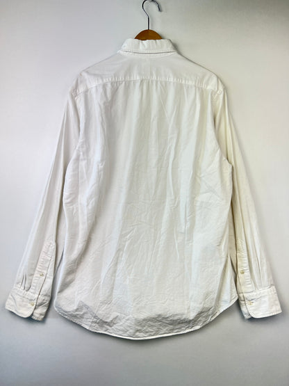 【中古品】【メンズ】 Polo Ralph Lauren ポロラルフローレン Stretch Oxford Shirt 710636139001 ストレッチオックスフォードシャツ トップス 147-260809-SH-02-hon サイズ：L カラー：ホワイト 万代Net店