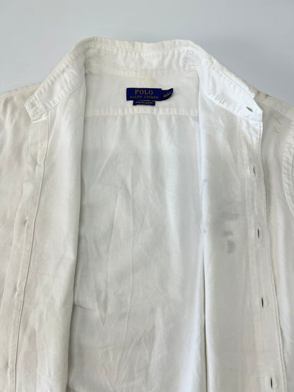 【中古品】【メンズ】 Polo Ralph Lauren ポロラルフローレン Stretch Oxford Shirt 710636139001 ストレッチオックスフォードシャツ トップス 147-260809-SH-02-hon サイズ：L カラー：ホワイト 万代Net店