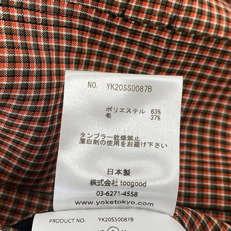 【中古品】【メンズ】 YOKE ヨーク CUT-OFF ZIP UP JACKET YK20SS0087B カットオフ ジップアップ ジャケット 140-260719-as-04-izu サイズ：S カラー：レッド系 万代Net店