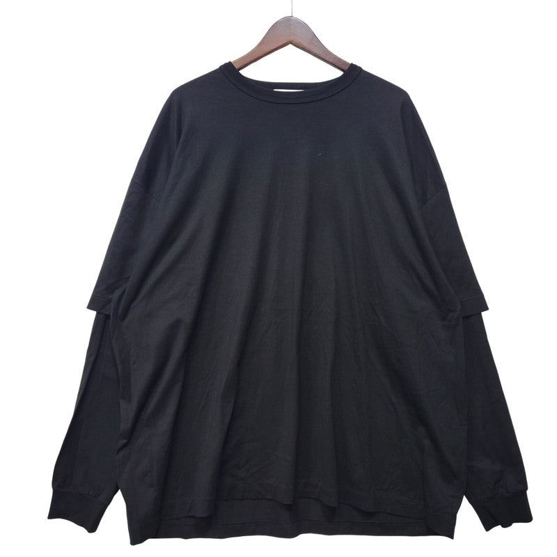 【中古品】【メンズ】 COOTIE PRODUCTIONS クーティープロダクションズ SUPIMA OVERSIZED CELLIE L/S TEE CTE-24S309 スーピマ オーバーサイズ セリー 長袖 Tシャツ 142-260718-as-25-izu サイズ：L カラー：ブラック 万代Net店