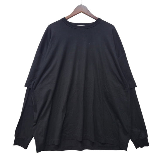 【中古品】【メンズ】 COOTIE PRODUCTIONS クーティープロダクションズ SUPIMA OVERSIZED CELLIE L/S TEE CTE-24S309 スーピマ オーバーサイズ セリー 長袖 Tシャツ 142-260718-as-25-izu サイズ：L カラー：ブラック 万代Net店