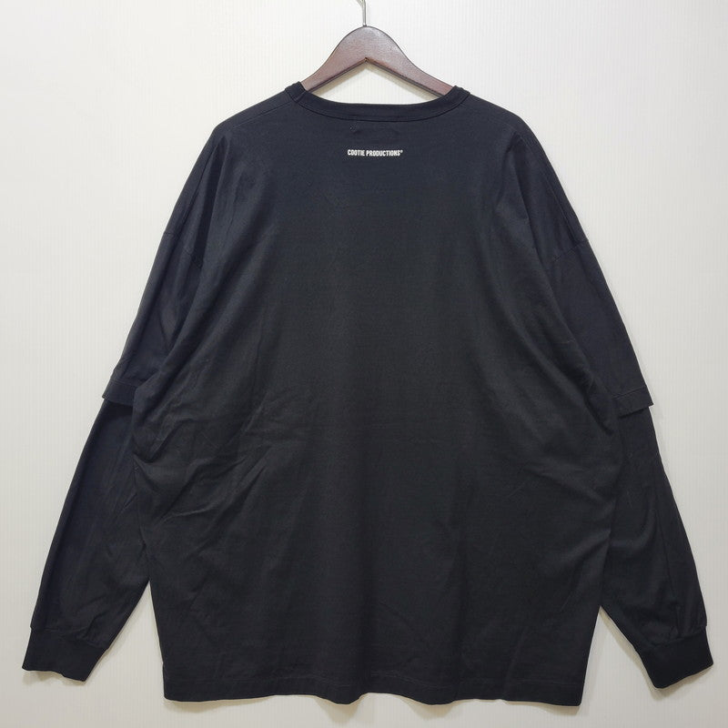 【中古品】【メンズ】 COOTIE PRODUCTIONS クーティープロダクションズ SUPIMA OVERSIZED CELLIE L/S TEE CTE-24S309 スーピマ オーバーサイズ セリー 長袖 Tシャツ 142-260718-as-25-izu サイズ：L カラー：ブラック 万代Net店