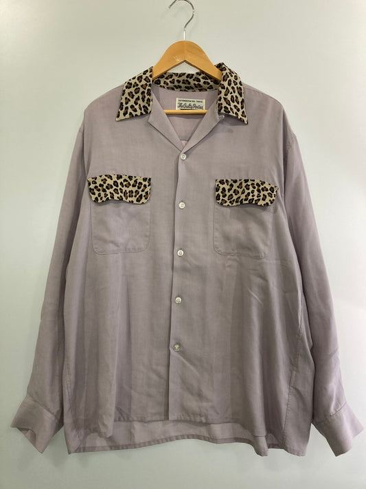 【中古品】【メンズ】 WACKO MARIA ワコマリア TWO-TONE 50'S SHIRT ツートーン 長袖シャツ トップス 142-241029-me-49-min サイズ：L カラー：パープル系 万代Net店