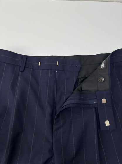 【中古品】【メンズ】 WACKO MARIA ワコマリア DOUBLE PLEATED TROUSERS ドーメル プリーツトラウザーズ ボトムス パンツ 142-260628-kk-04-hon サイズ：XL カラー：ネイビー 万代Net店