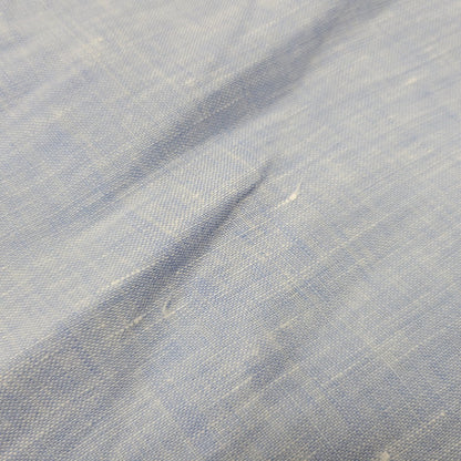 【中古品】【メンズ】 FINAMORE フィナモレ ONE PIECE COLLAR L/S LINEN SHIRT ワンピースカラー ロングスリーブ リネンシャツ イタリア製 長袖 147-260718-as-07-izu サイズ：44 カラー：ライトブルー 万代Net店