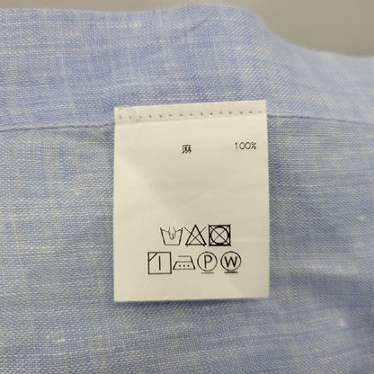 【中古品】【メンズ】 FINAMORE フィナモレ ONE PIECE COLLAR L/S LINEN SHIRT ワンピースカラー ロングスリーブ リネンシャツ イタリア製 長袖 147-260718-as-07-izu サイズ：44 カラー：ライトブルー 万代Net店