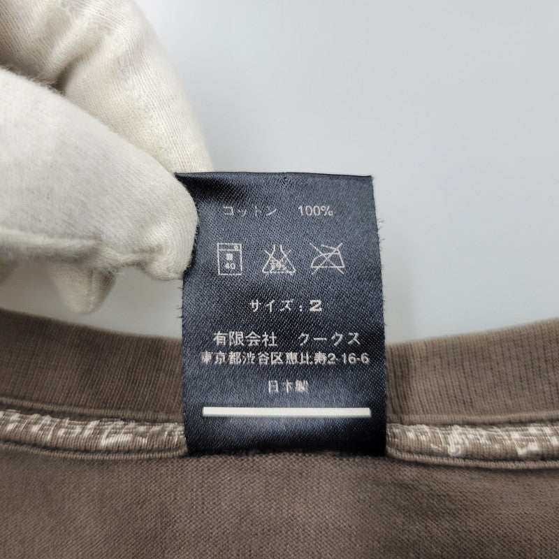 【中古品】【メンズ】 NUMBER (N)INE ナンバーナイン 00’S MOSAIC FACE モザイクフェイス S S TEE ショートスリーブ Tシャツ トップス 半袖 140-260727-ya-10-izu サイズ：2 カラー：ブラウン 万代Net店