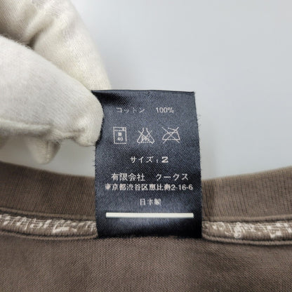 【中古品】【メンズ】 NUMBER (N)INE ナンバーナイン 00’S MOSAIC FACE モザイクフェイス S S TEE ショートスリーブ Tシャツ トップス 半袖 140-260727-ya-10-izu サイズ：2 カラー：ブラウン 万代Net店